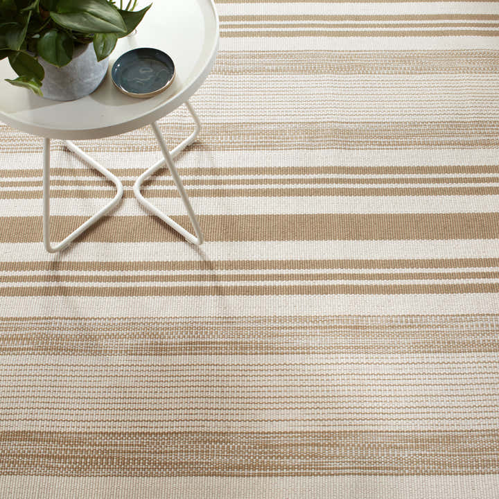 Dash & Albert - Quincy Stripe Khaki Handwoven Indoor/Outdoor Rug