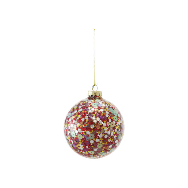 Sequin Glass Ornament