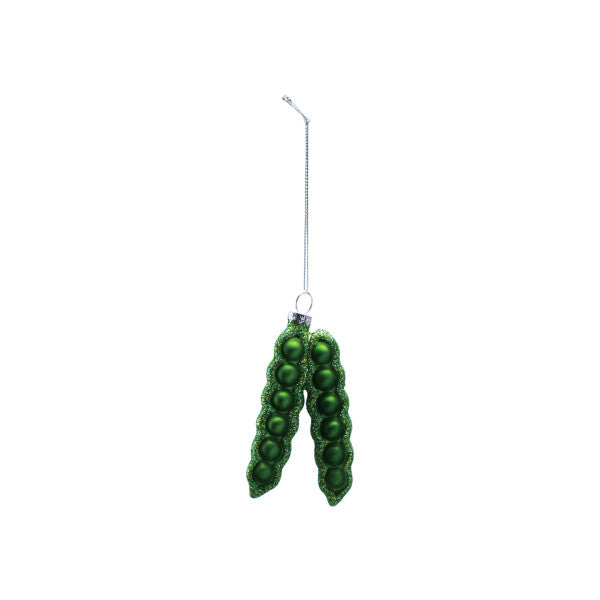Glass Pea Pod Ornament