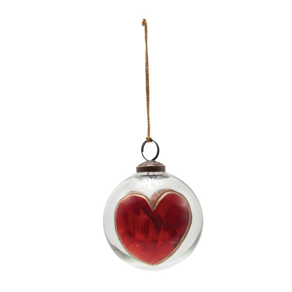 Glass Heart Ornament