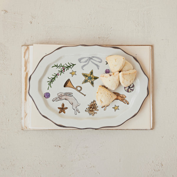 Holiday Scalloped Platter