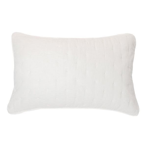 Mousseline Cotton Muslin Sham - White (Two Sizes Available)