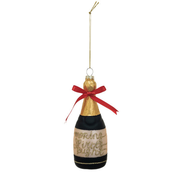 Glass Champagne Ornament - Making Spirits Bright