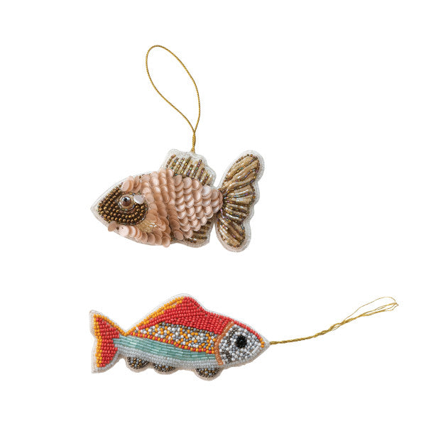 Beaded Fish Ornaments (Two Styles Available)