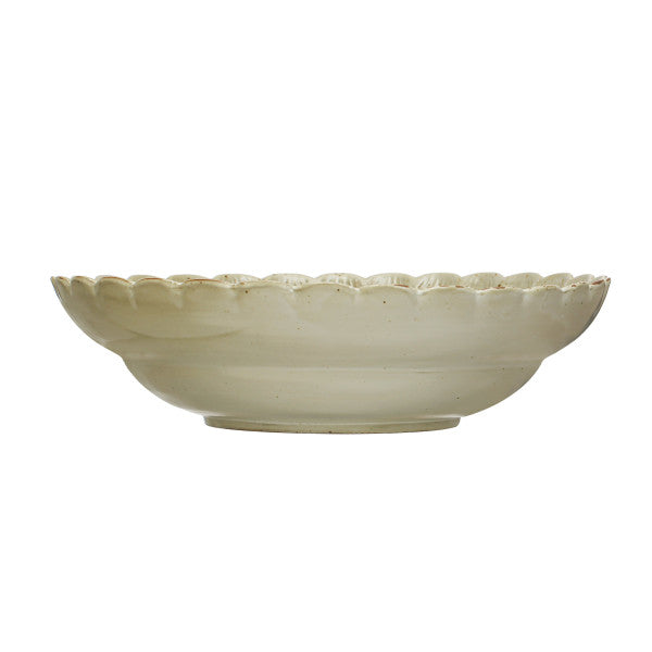 Scalloped Stoneware Serving Bowl - 12" R