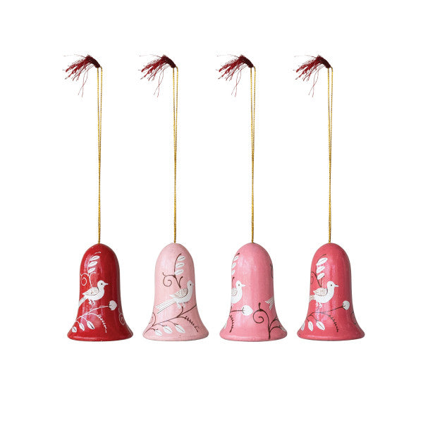 Botanical Wood Bell Ornaments (Four Styles Available)