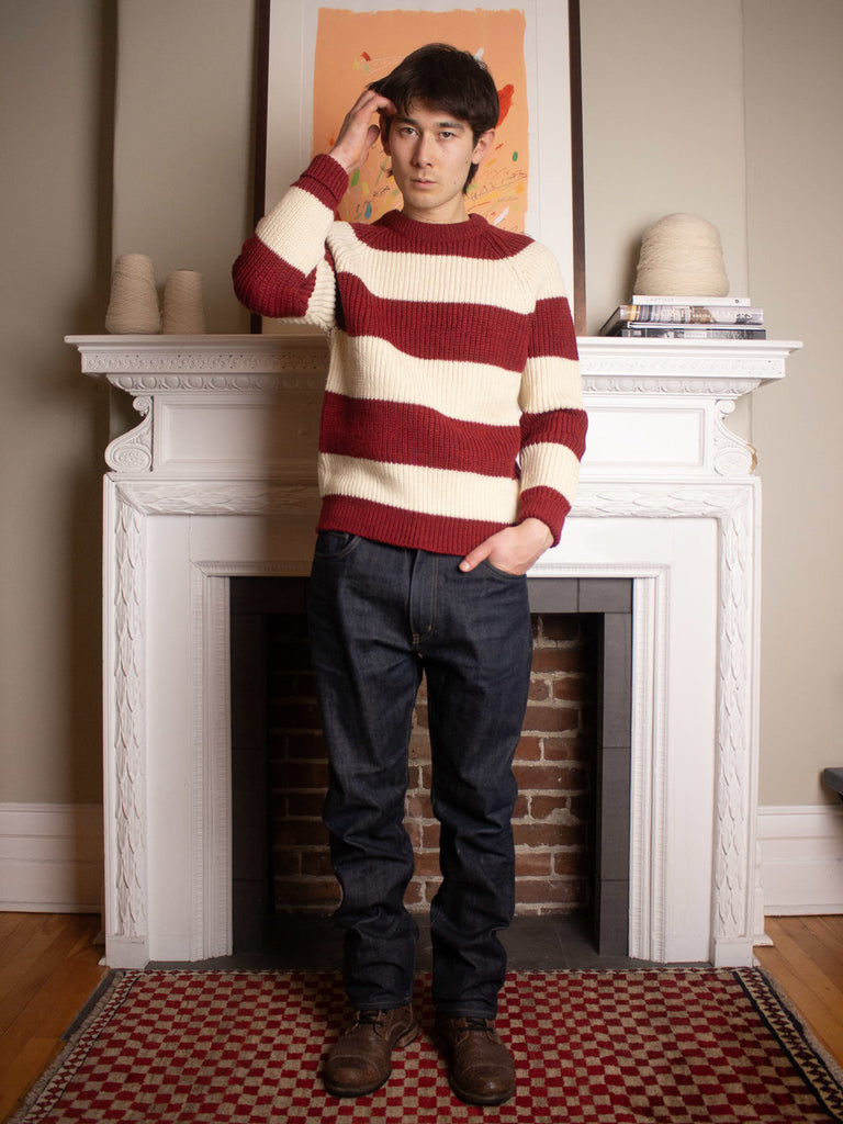 Made in Canada Wool Striped Sweater (Six Sizes Available)
