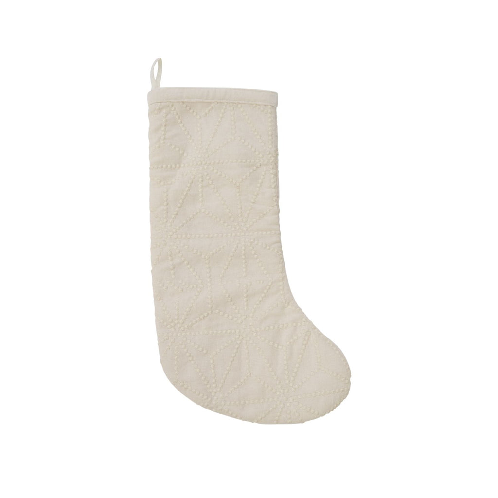 Snowdrift Embroidered Stocking