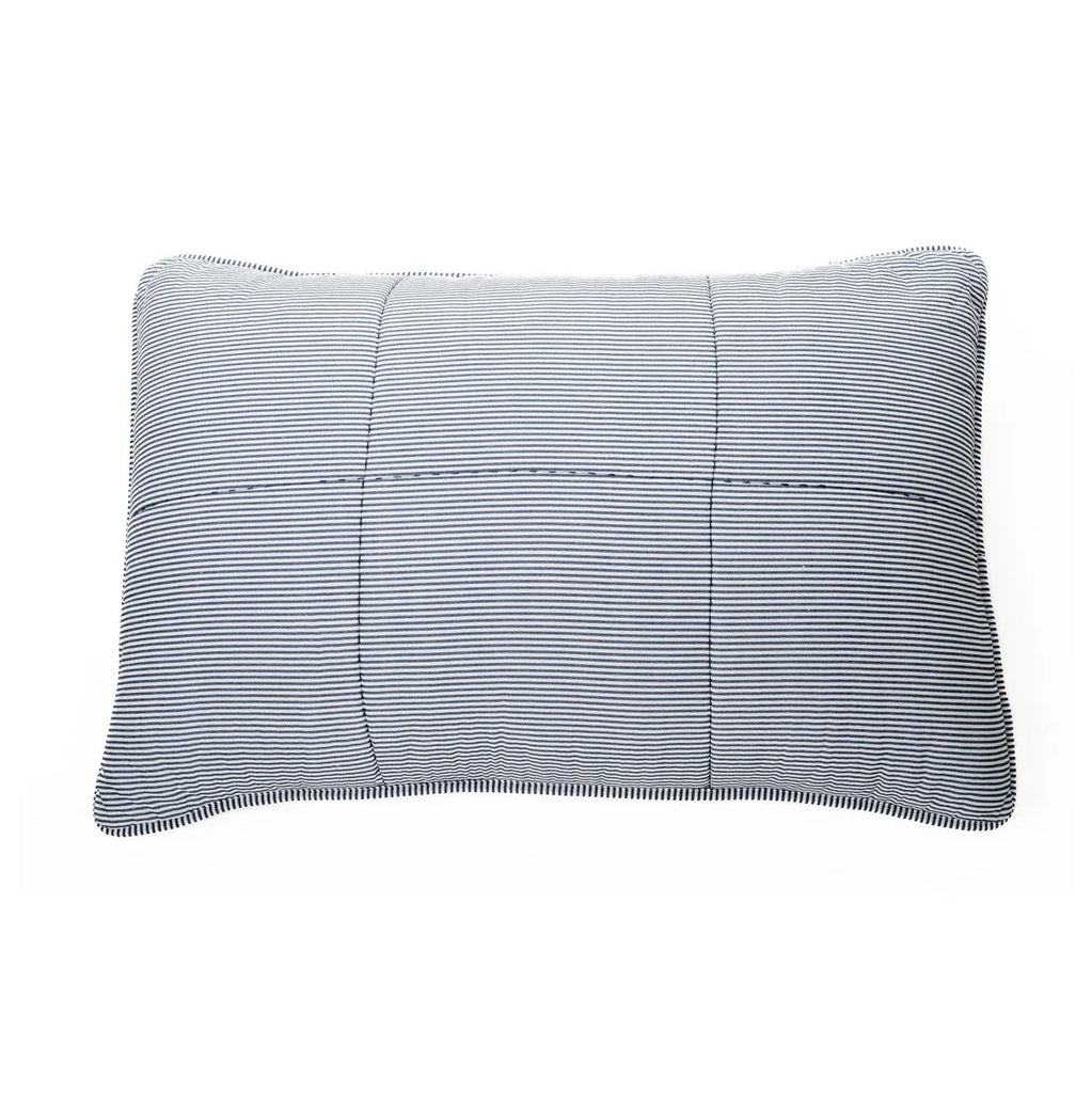 Striped Pillow Sham - Blue (Two Sizes Available)