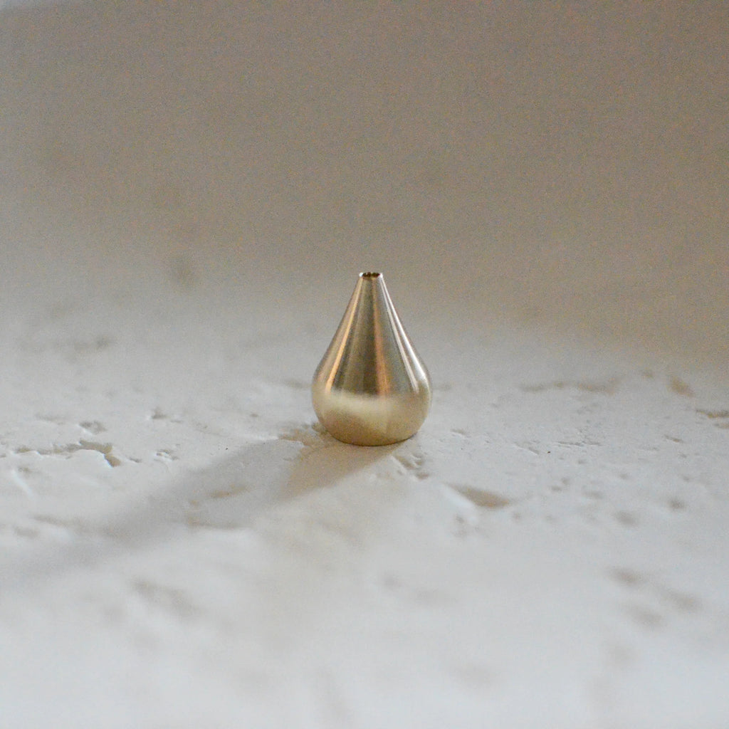 Brass Teardrop Incense Holder - Tall