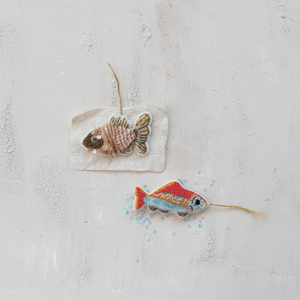 Beaded Fish Ornaments (Two Styles Available)