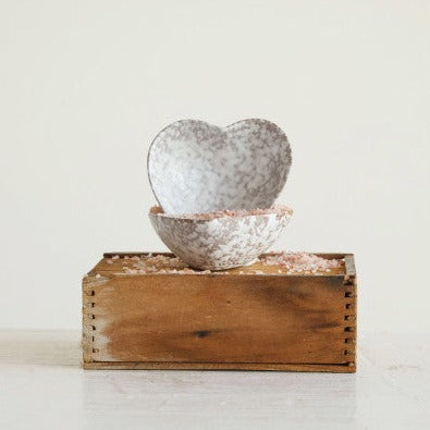 Speckled Clay Heart Dish