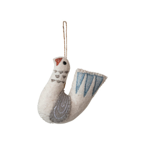 Felted Dove Ornament