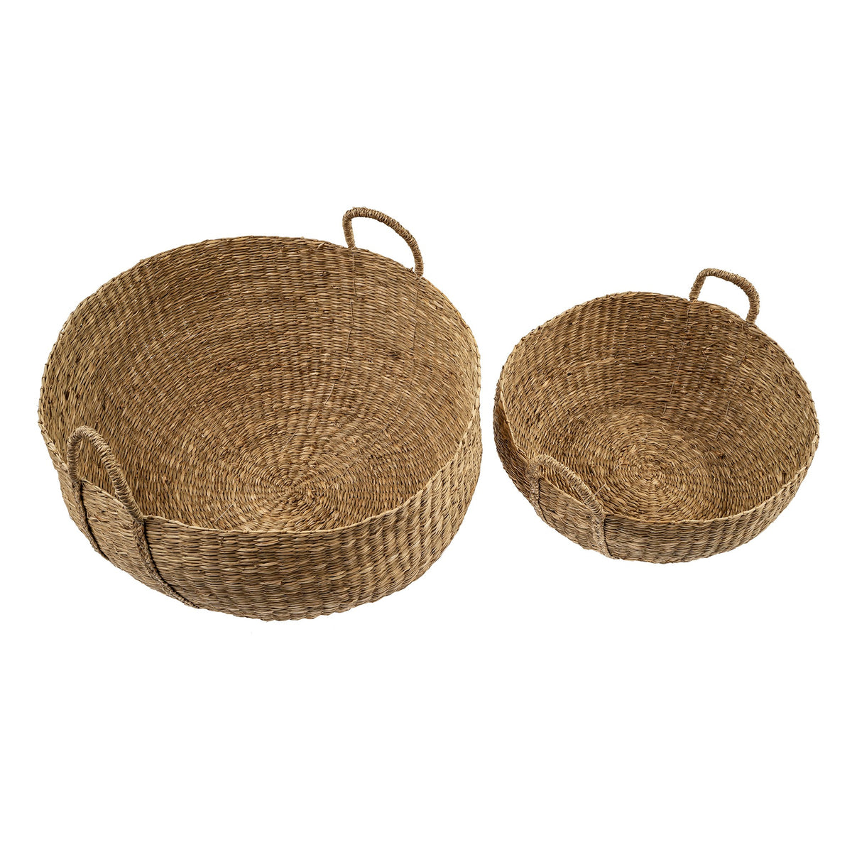 Small Salema Round Seagrass Basket with Handles