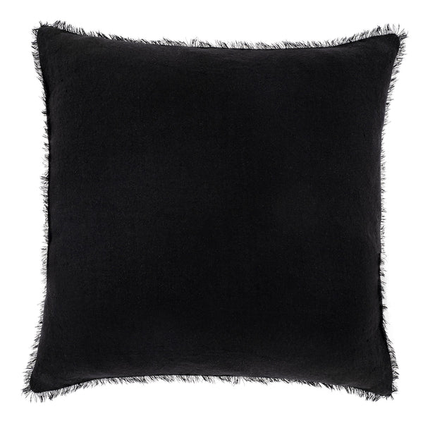 Lina Linen Pillow - Black