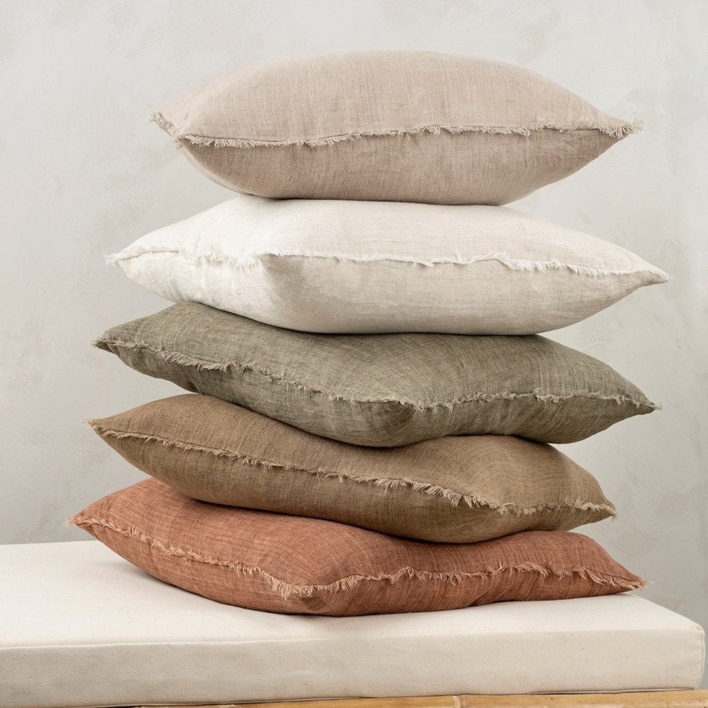 Lina Linen Pillow - Hazelnut (Two Sizes Available)
