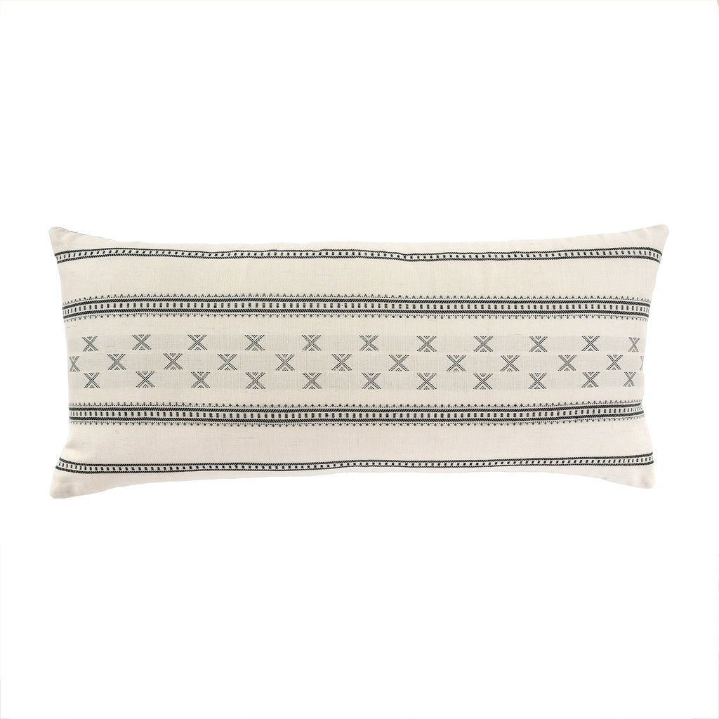 Thora Embroidered Pillow - 32" Bolster Pillow