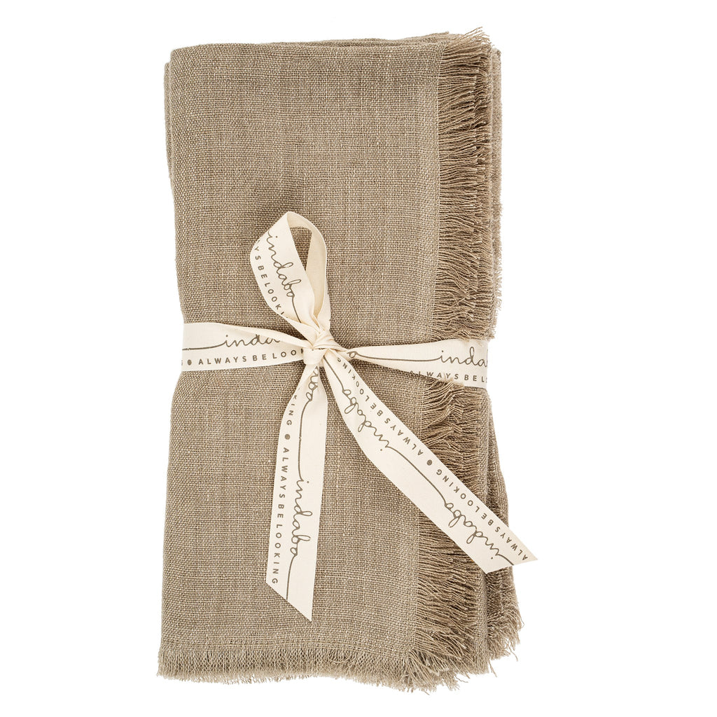 Set of 4 Linen Napkins - Sand