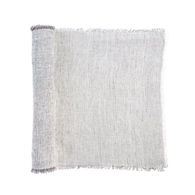 Linen Runner - Grey Stripe