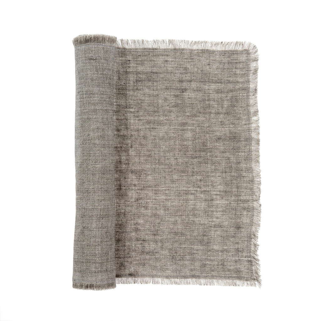 Linen Runner - Warm Grey