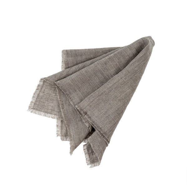 Set of 4 Linen Napkins - Warm Grey