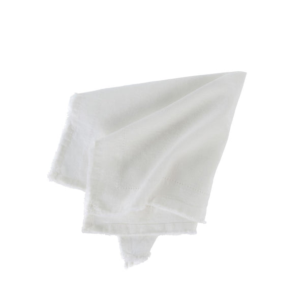 Set of Six Ivory Cotton/Linen Napkins