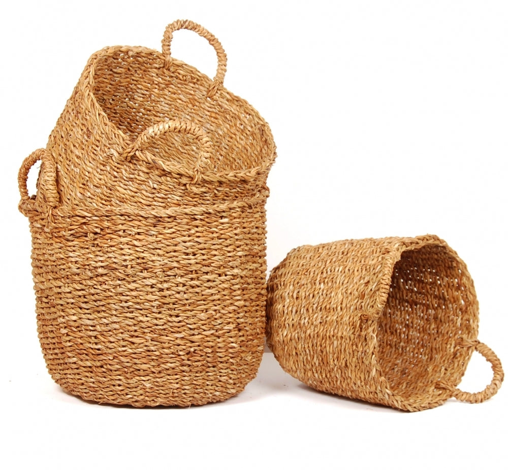 Round Seagrass Baskets - Three Sizes Available