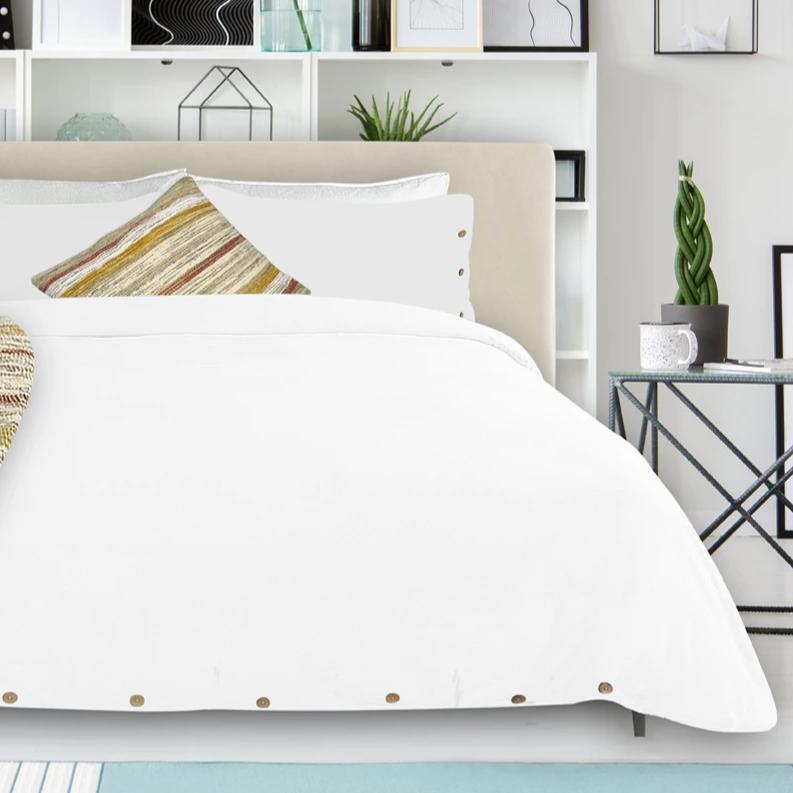 Coxen Linen Duvet + Pillow Case Set - White