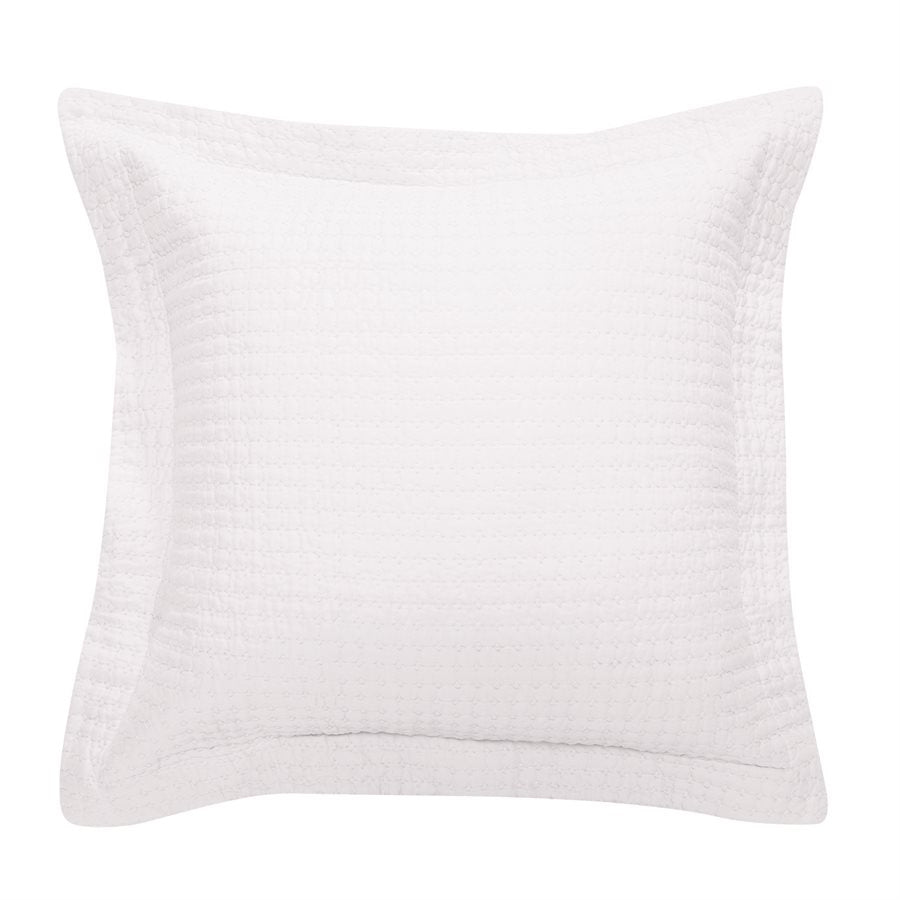Quilted White Jersey Pillow Sham (Various Sizes)