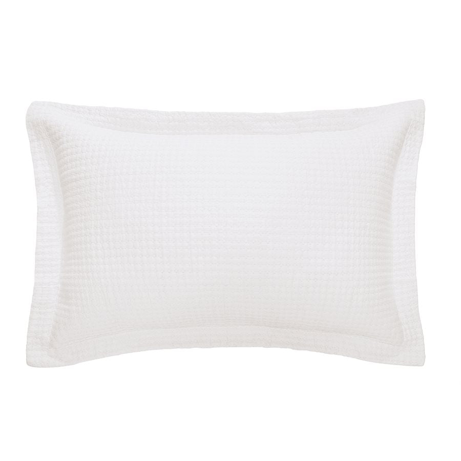 Quilted White Jersey Pillow Sham (Various Sizes)