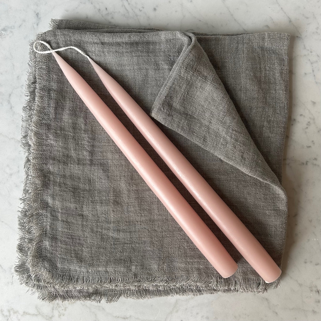 Pair of Hand-Dipped Danish Tapers - Soft Pink