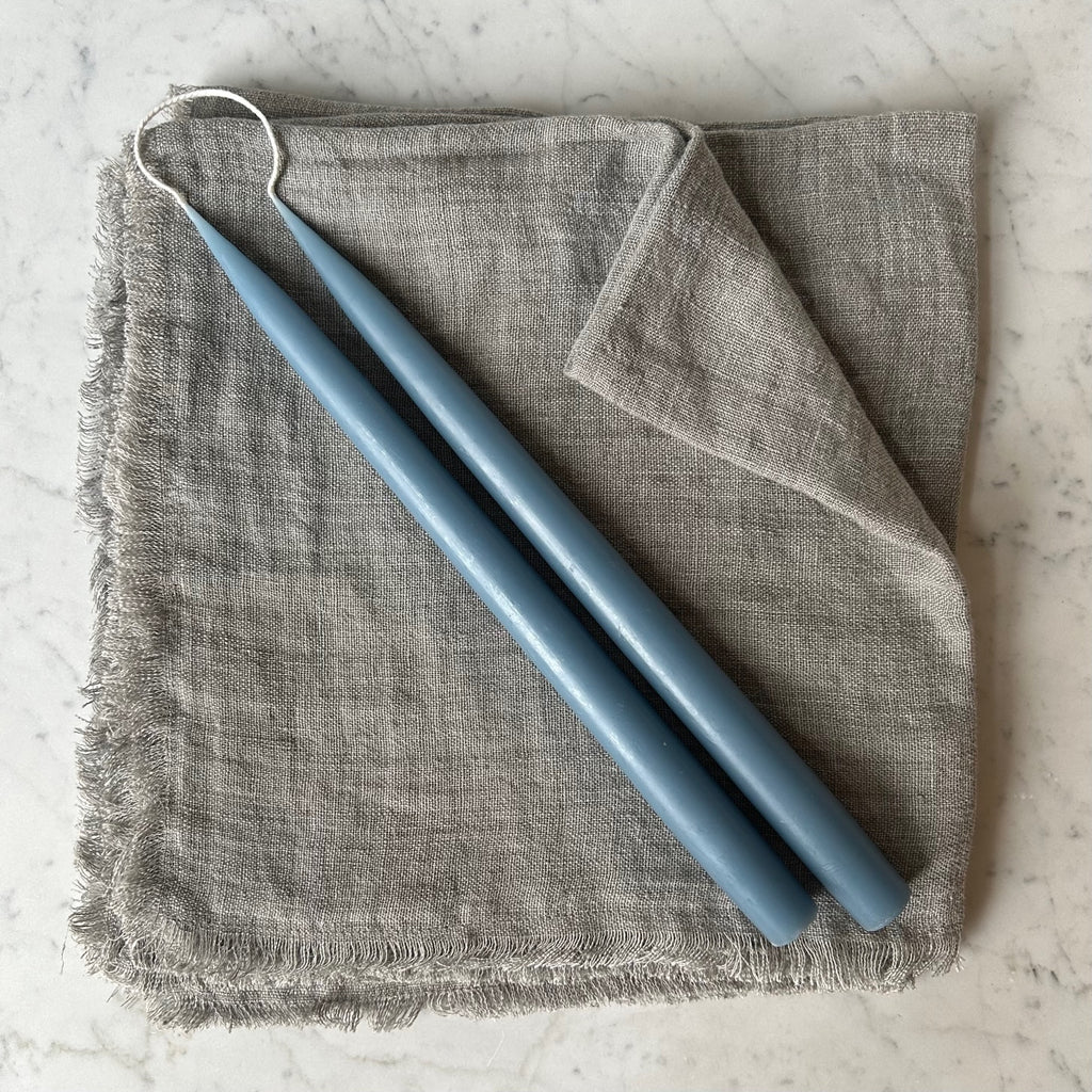 Pair of Hand-Dipped Danish Tapers - Blue