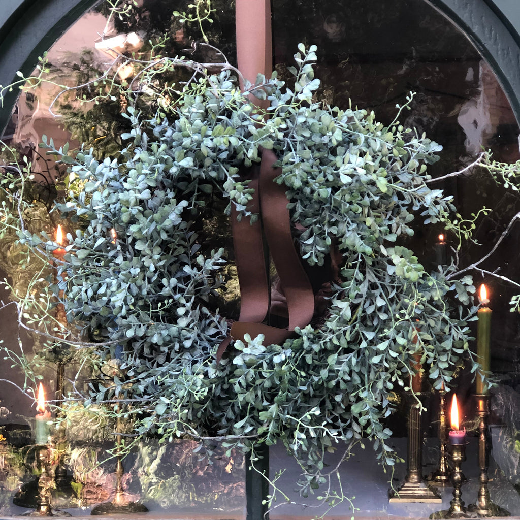 Blue Boxwood Wreath