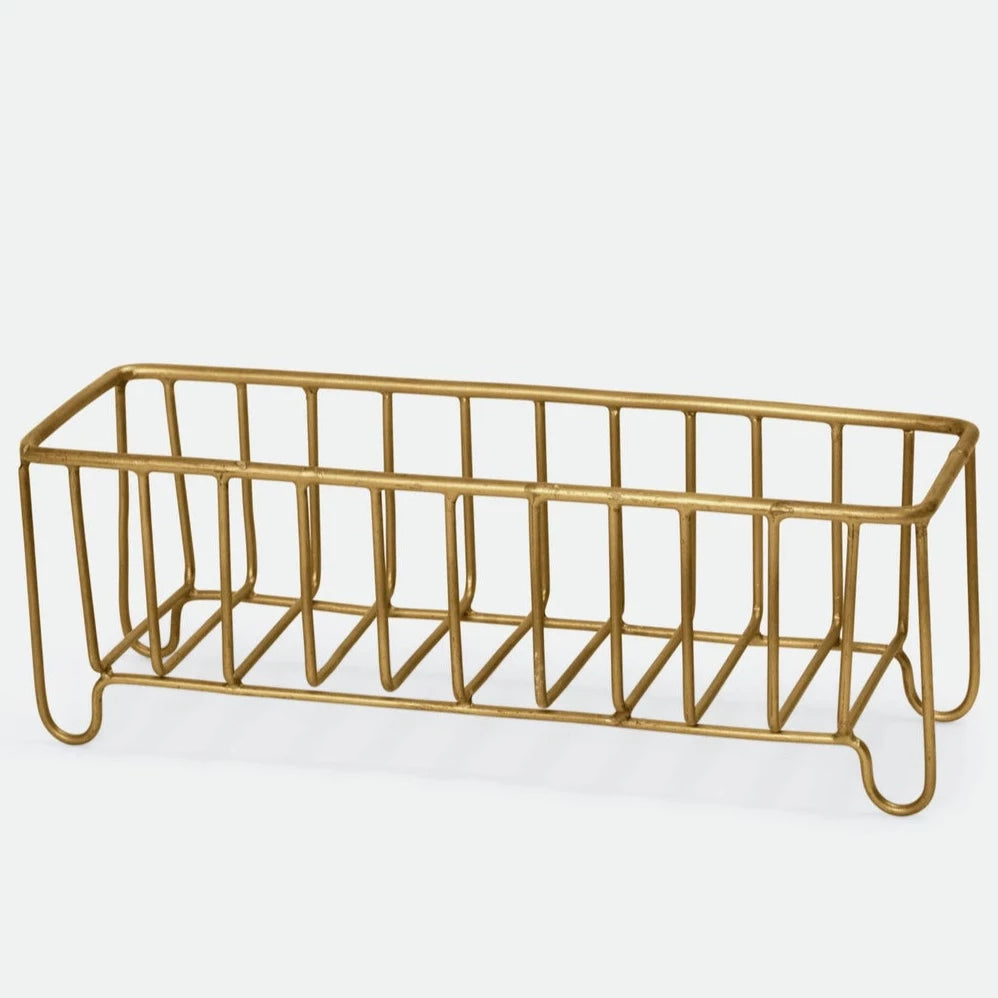 Brass Wire Basket - Narrow