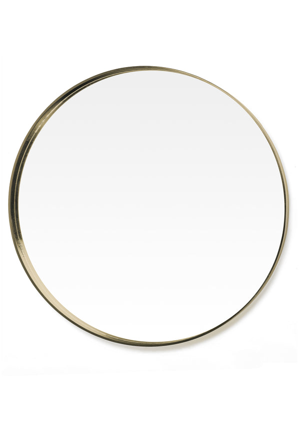 Mora Circular Mirror - Brass Frame