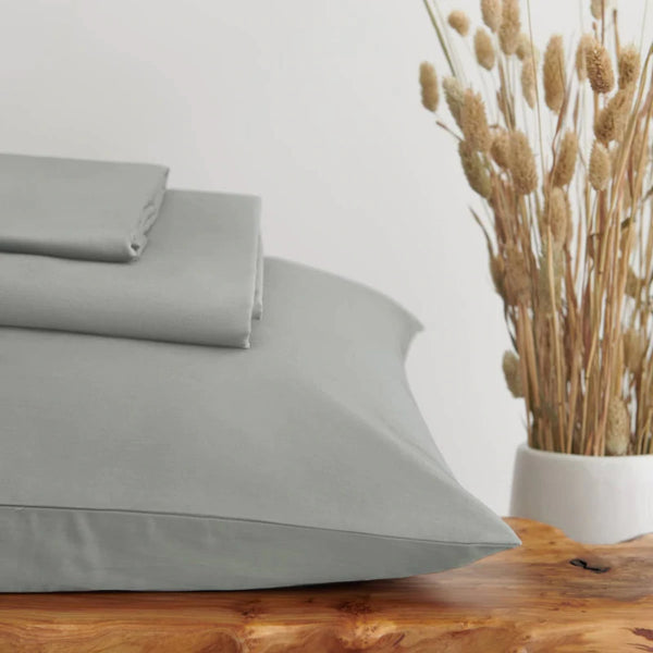 If Only Home Luxury Organic Cotton Pillowcases (Pair) - Grey Quartz