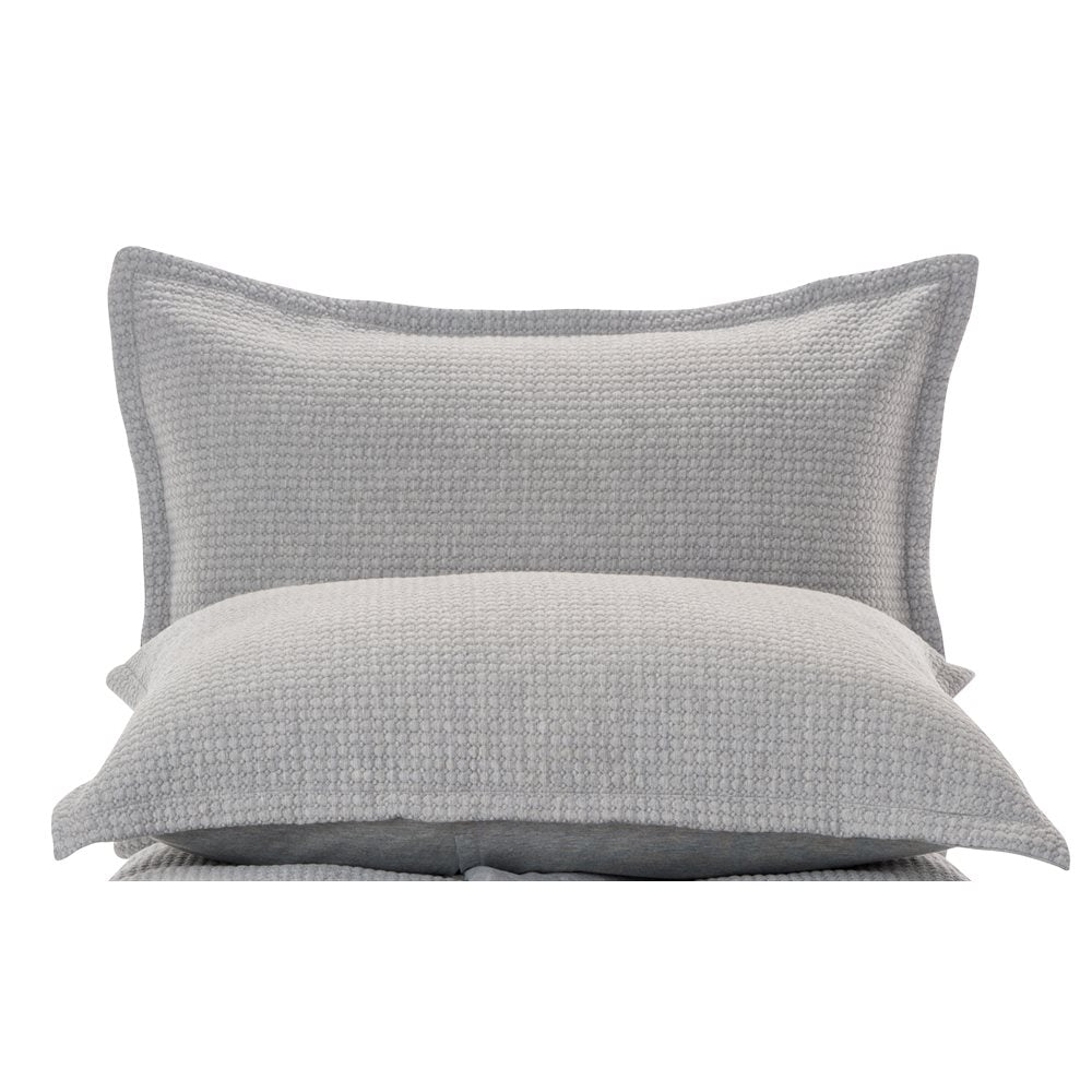 Quilted Grey Jersey Pillow Sham (Various Sizes)