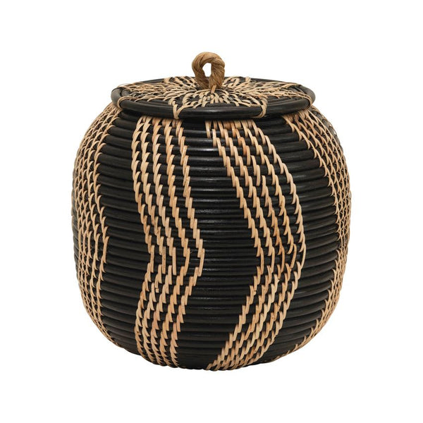Pacifica Hand-Woven Basket with Lid