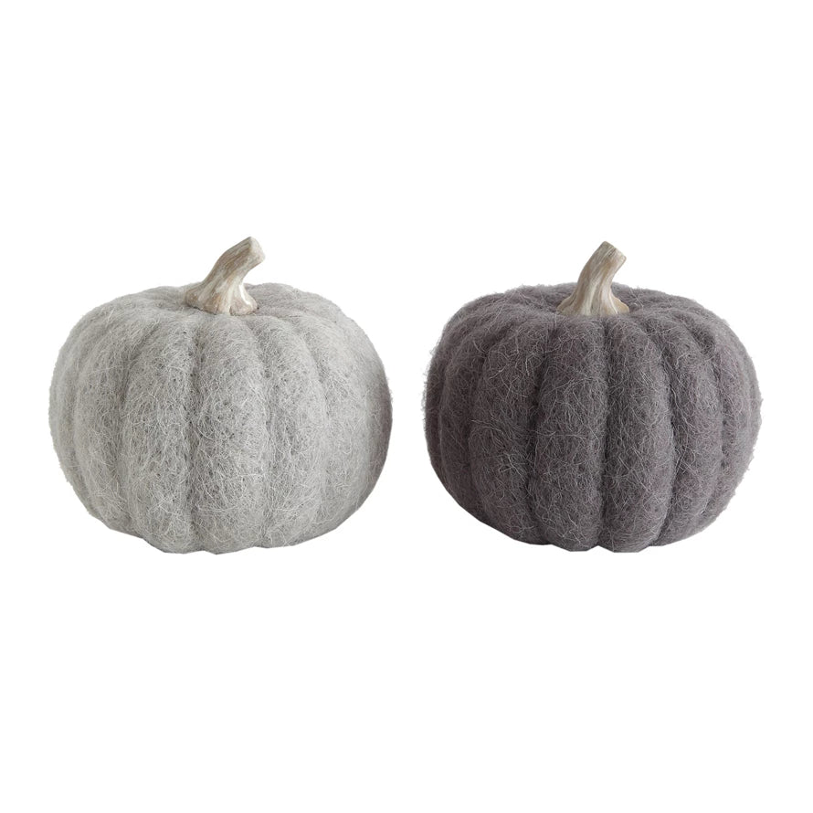 Felted Wool Pumpkins - Medium