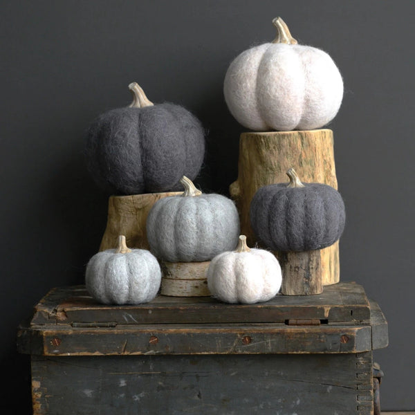 Felted Wool Pumpkins - Small