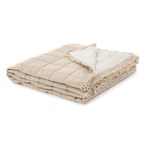 Lally Linen Coverlet - Natural (Two Sizes Available)