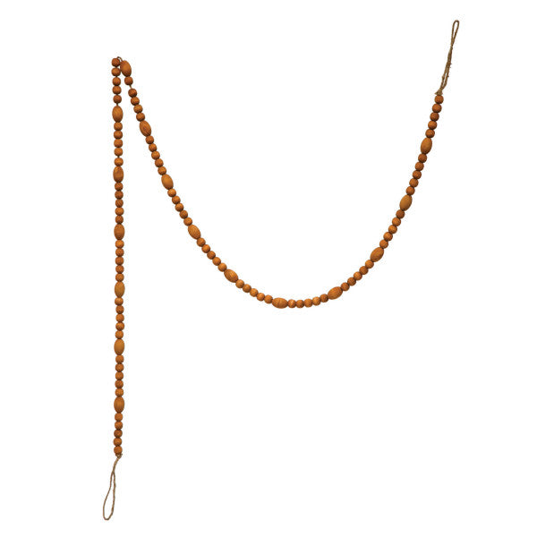 Wood Bead Garland - Tobacco